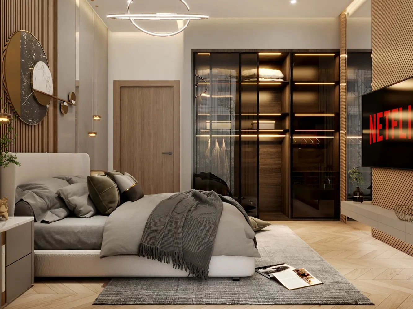 Luxury apartment bedroom concept at Prime Mall Lahore